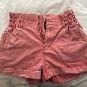 pink high waisted shorts